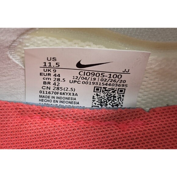 Nike Vista Lite Shoes Womens Size 11.5 Running Sneakers White Red CI0905-100 - Picture 8 of 10